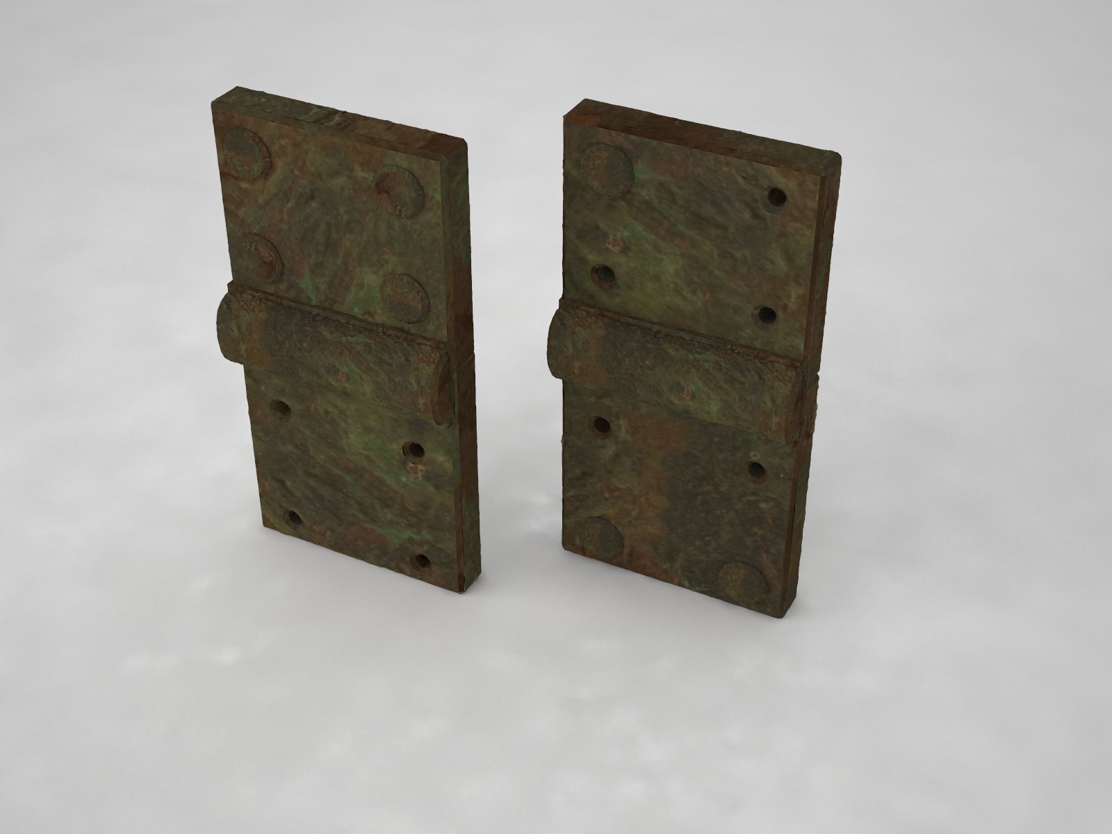 rendering 3D reperto archeologico cerniere, Museo di Santa Giulia Brescia