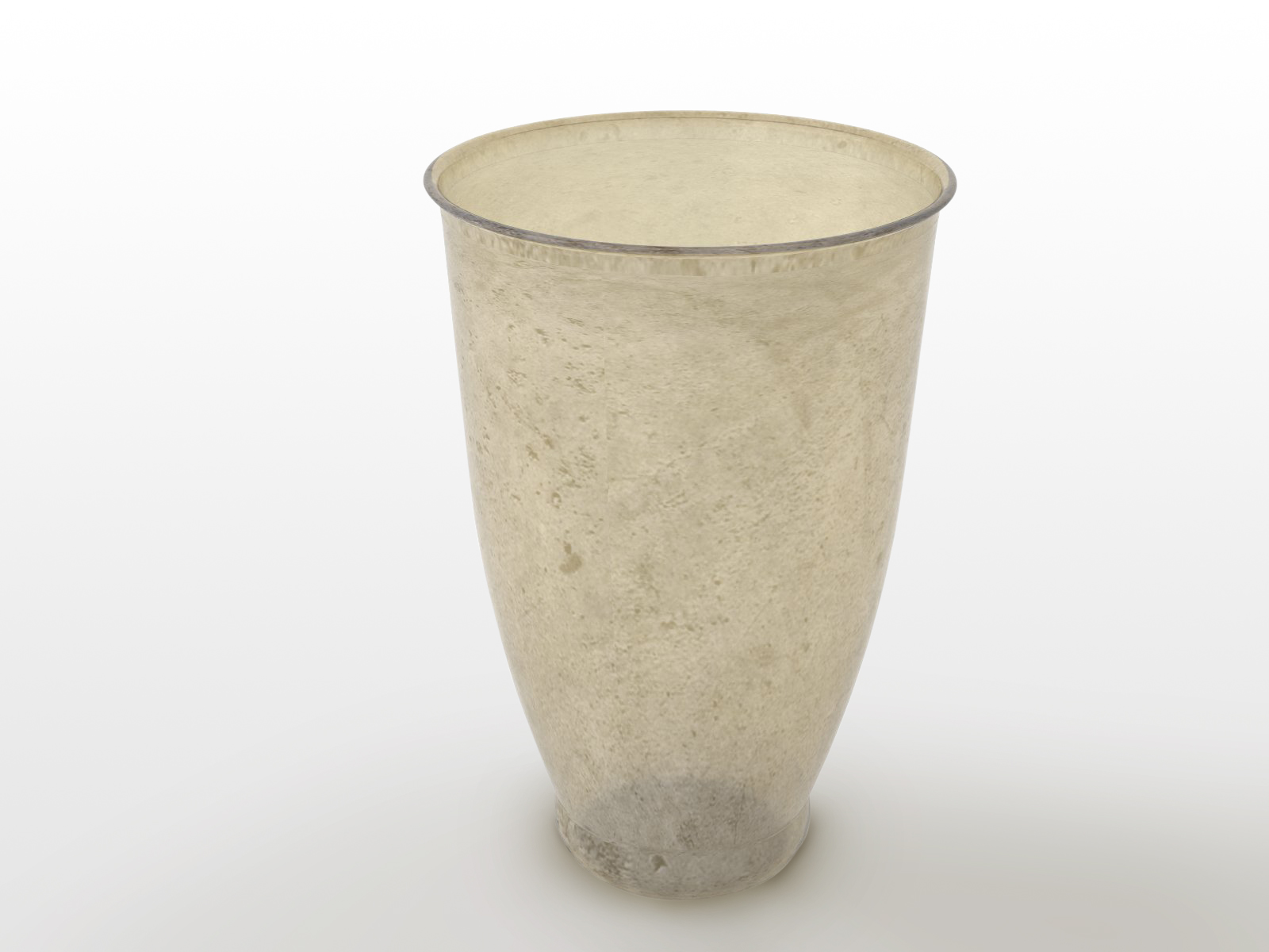 rendering 3D reperto archeologico vaso vetro chiaro, Museo di Santa Giulia Brescia