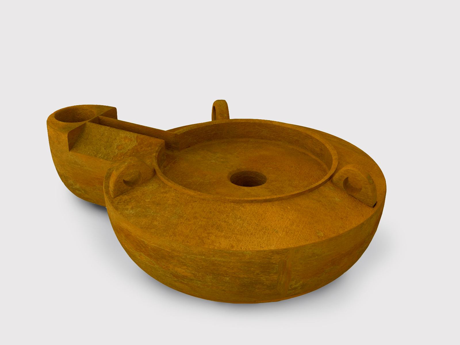 rendering 3D reperto archeologico bruciatore incensi, Museo di Santa Giulia Brescia