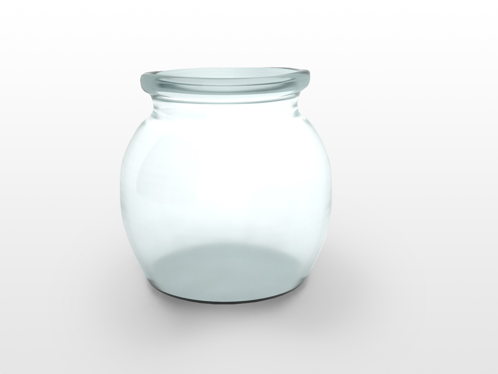 rendering 3D reperto archeologico vaso di vetro, Museo di Santa Giulia Brescia