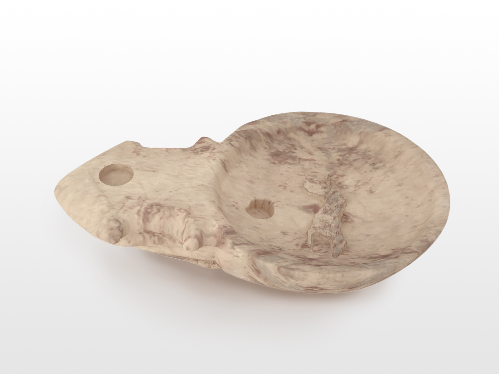rendering 3D reperto archeologico bruciatore incensi, Museo di Santa Giulia Brescia